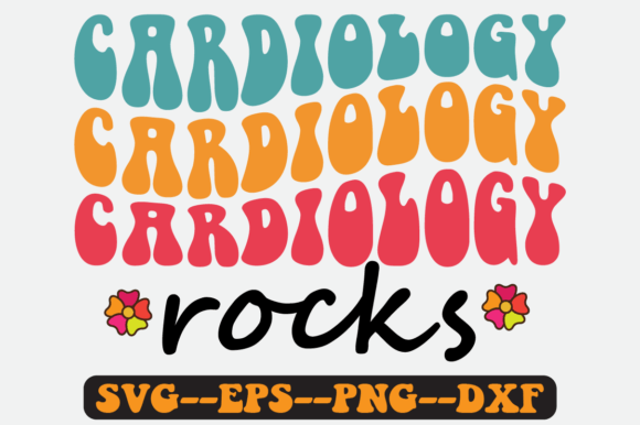 Cardiology Rocks Quote Retro Svg Design