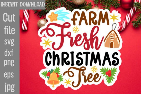 Farm Fresh Christmas Tree SVG Cut File