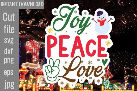 Joy Peace Love SVG Cut File