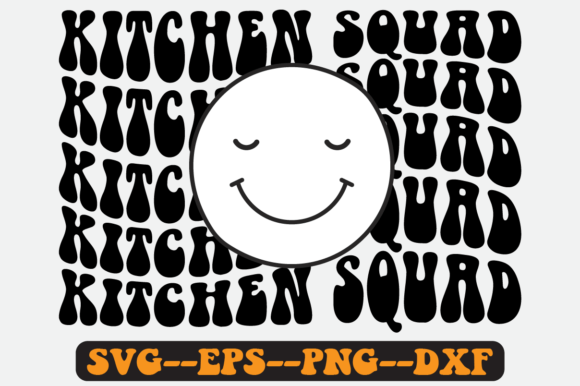 Kitchen Squad Quote Retro Svg Design