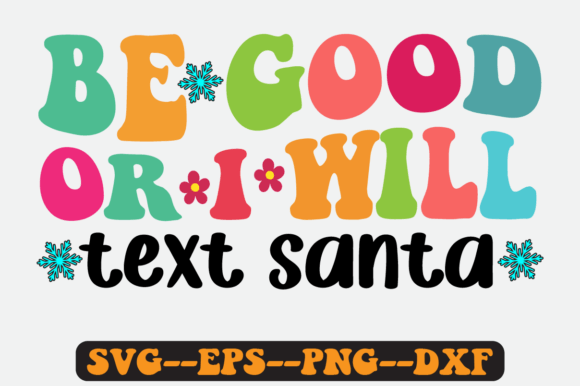 Text Santa Christmas Quote Retro Svg